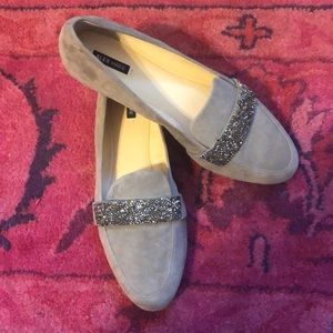 Alex Marie gray loafers with sparkly detail